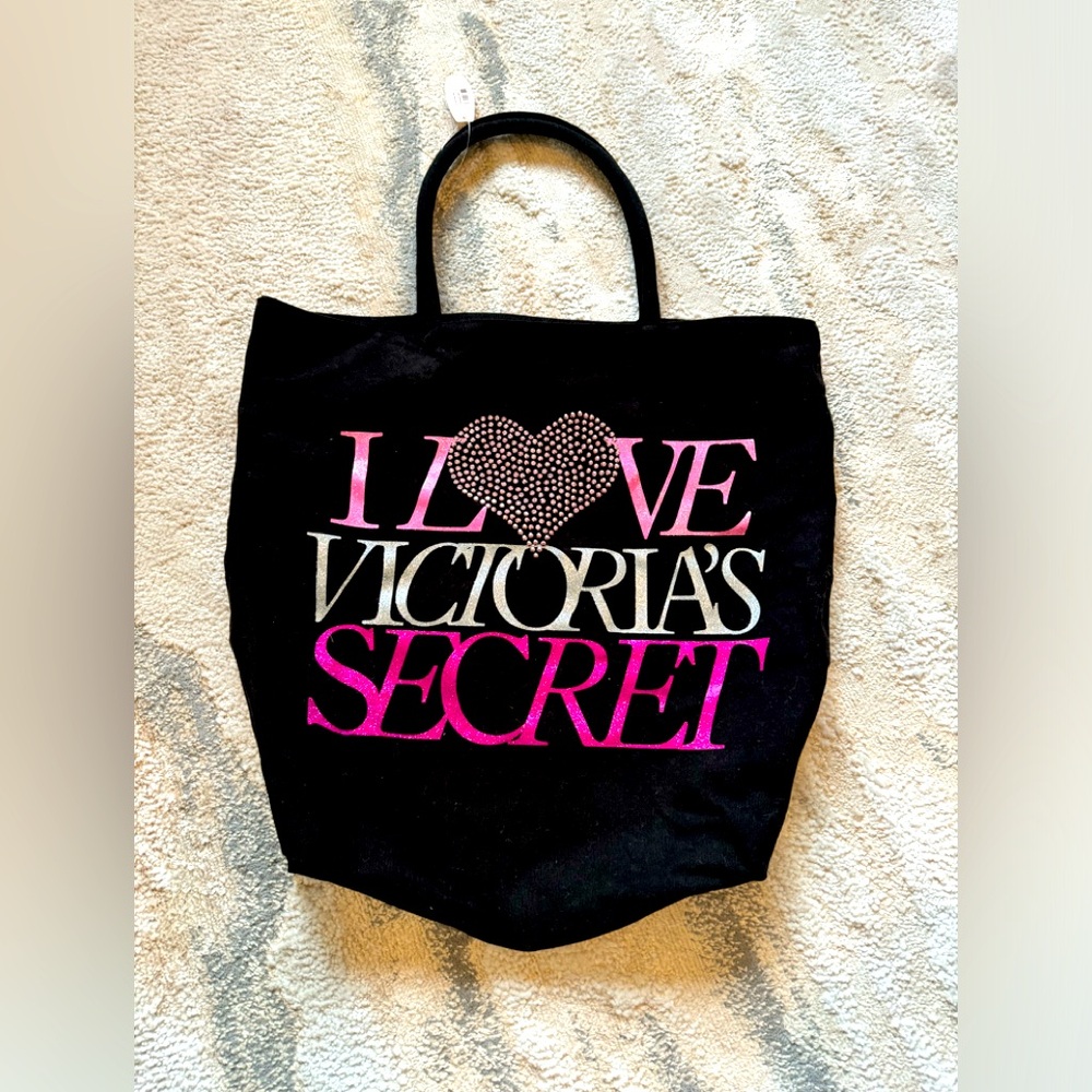 Victoria Secret black material bag